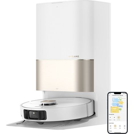 Dreame - X40 Ultra Complete Blanc - Aspirateur Robot Laveur avec fonction serpillière – Puissance d'aspiration 12 000 Pa – Connectivité Wi-Fi – Nettoyage autonome et ciblé