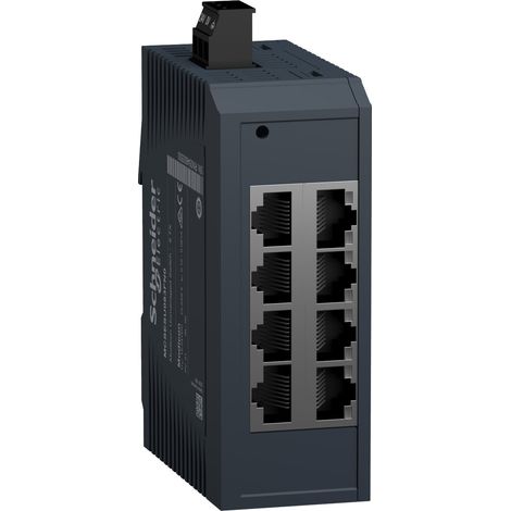 MODICON 8-Port Unmanaged Switch, 9,6 bis 32 V DC Versorgungsspannungsbereich, IP30 (1/5)