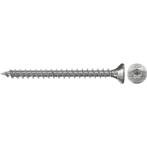 Vis à bois 3,0 x 16 Tête fraisée, empreinte TX, inox A2, filetage total/Boite de 300 (1/3)