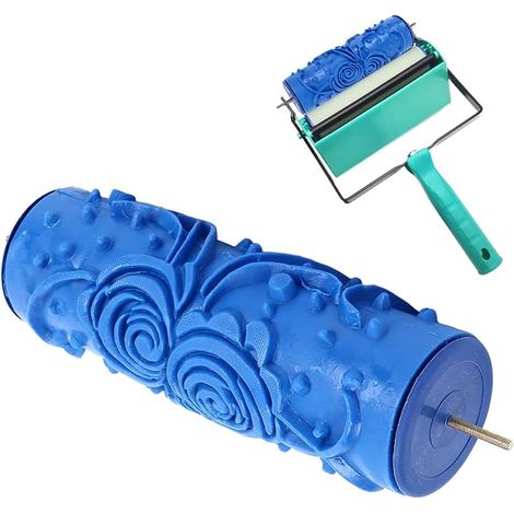 Rouleau de Peinture à Motifs de 5 Pouces, Rouleau en Caoutchouc texturé, Rouleau en Caoutchouc Décoratif, Rouleau D'art Décoratif, Rouleau de Texture pour la Décoration (1/5)
