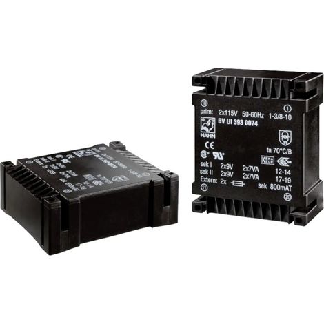 [NEUWERTIG] B-Ware Hahn Printtransformator 2 x 12 V/AC 30 VA Transformator 2 x 115 V 550 g 1 Stück (1/2)