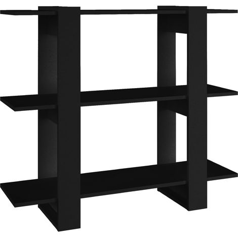 Maison Exclusive - Bücherregal/Raumteiler Schwarz 100x30x87 cm