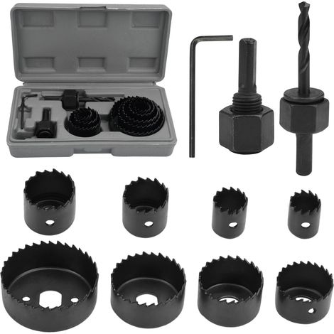 11 Pièces Coffret Scie Cloche, 19mm-64mm Bois Scie Cloche Placo - MMCD-ZGL-05370 (1/5)