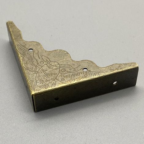 Accessoires pour cadres photo, fixation de cadres, protection d'angle en fer à angle droit style chauve-souris antique, décoration de boîtes cadeaux en bois, protection d'angle anti-choc grand format (1/5)