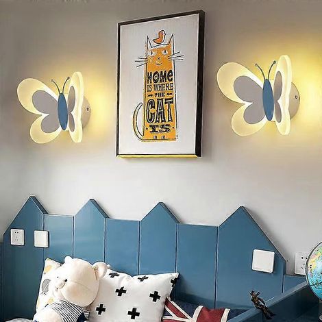 Applique murale LED d'intérieur 14 W avec interrupteur, lampe de chevet avec 3 couleurs réglables rose (1/4)