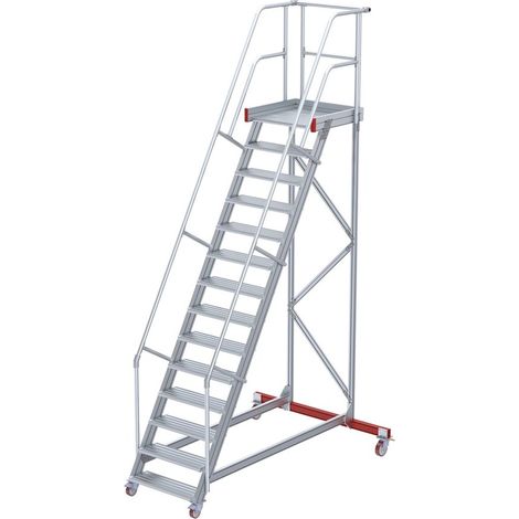 Euroline 513 Wartungsbühne 60° 600mm Stufenbreite 14 Stufen Alu gerieft
