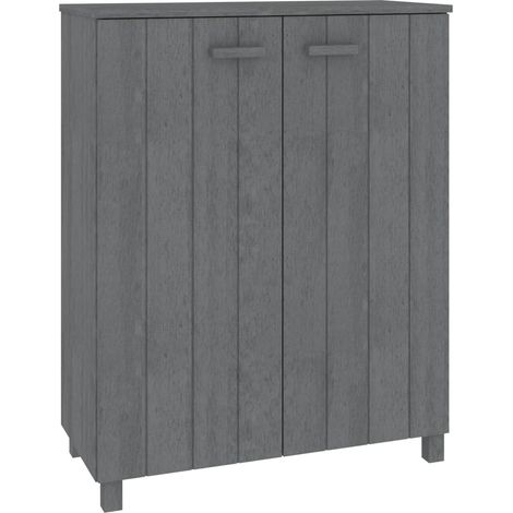 Zapatero mueble para entrada/pasillo/salón color oscuro 85 x 40 x 108 cm pino macizo gris 020021865 (1/5)