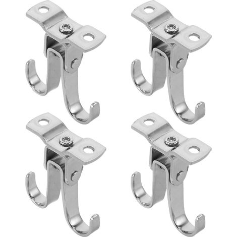 4 crochets plafond, inox, pour suspension et décoration (1/5)