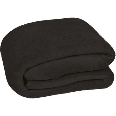 Manta en tejido de tacto sueva VALENTO Couch Negro 120 x 190 cm