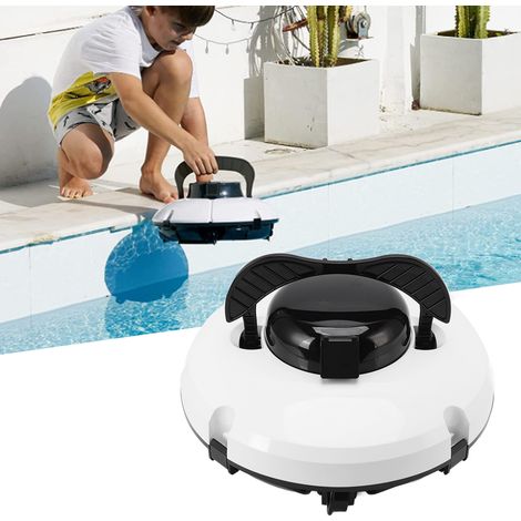 Robot nettoyeur de piscine sans fil intelligent IPX8 avec fonction d'auto-stationnement, matériau ABS, capacité 5200mAh, temps de travail 120min, zone de nettoyage 100m² (1/4)