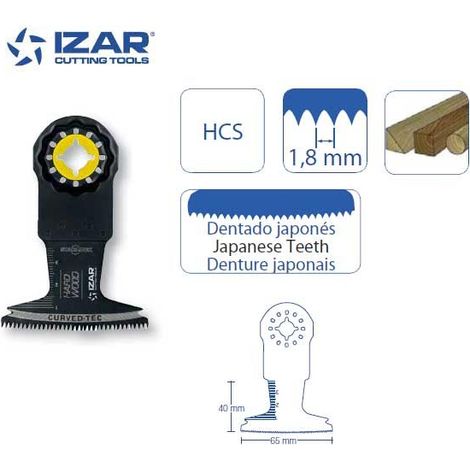 lame outil-multifonctions Starlock Izar HCS coupe large pour bois dur