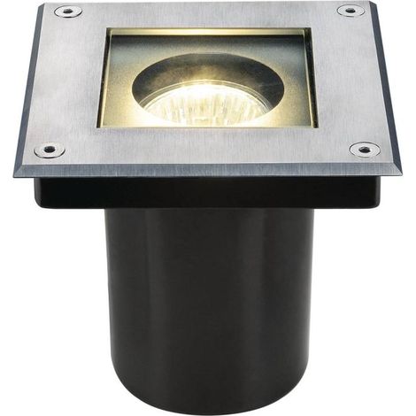 Encastré de sol carré DASAR 70 GU10 QPAR51 inox 304 max. 35W IP67 - SLV - 229374 (1/5)