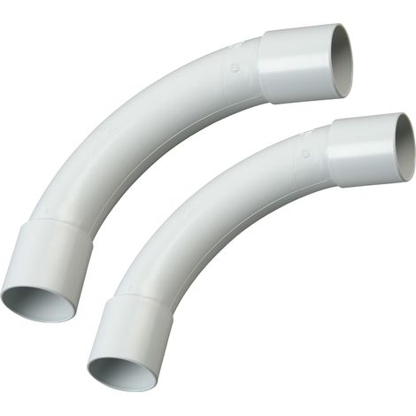 Kopp - Steckbogen 90° für starres Isolierrohr Ø 22,6 mm (M25), selbstverlöschend, Inhalt: 2 Stück, Farbe: grau - 397725092 (1/2)