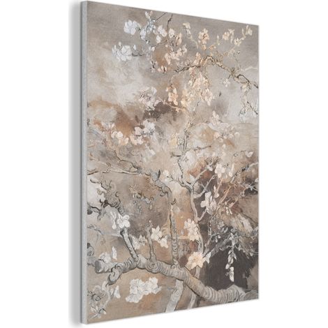 CUADRO ACÚSTICO Almendro en flor - Arte - Van Gogh - Beige - Abstracto Cuadros de Pared 70x100 (1/5)