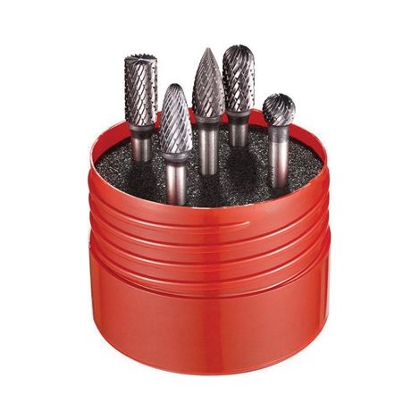 Set di punte per fresatura n. 2, 5 pezzi, rivestimento TiAlN HM, B/C/D/F/G, confezione rotonda