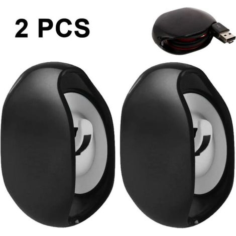 2-pack kabelorganisatör hörlurar automatisk svart stor (1/5)