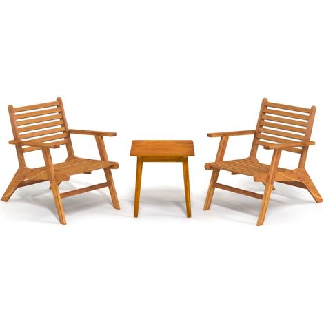 Maison Exclusive - 3-tlg. Bistro-Set Massivholz Akazie