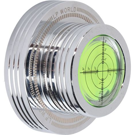 Schallplattengewicht-Stabilisator, Klemme mit Libelle für 50-Hz-Plattenspieler, silber (1/5)