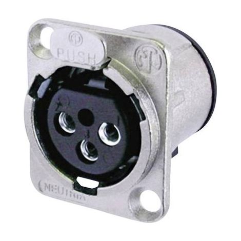 XLR EMBASE FEMELLE, CONTACTS DROITS NEUTRIK NC3FD-V NOMBRE DE PÔLES: 3 ARGENT 1 PC(S)
