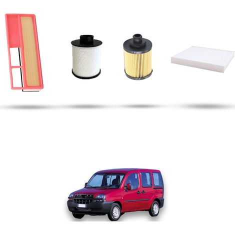 Kit tagliando 4 filtri compatibile con Fiat Doblo 1.3 JTd Multijet 16v 55kw dal 2005 (1/5)