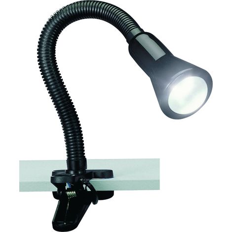 Lampa a morsetto da Interno  E14 in Plastica Nero