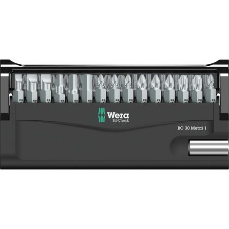 Wera 05057440001 Bit-Check 30 Metal 1 SB, 30 piezas
