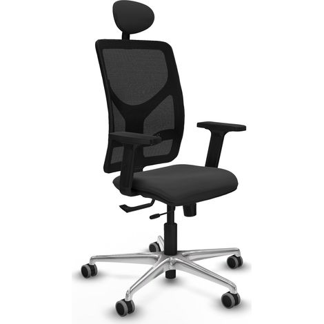 Sedia da ufficio piqueras y crespo Motilla grigio scuro similpelle (1/2)