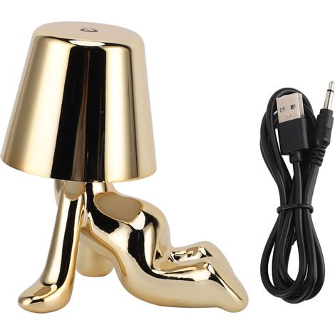 LED Table Lamp Touch Control Desk Light 3 Modes USB Rechargeable Night Light Ornament for Bedroom Living Room Office Gold E Type (1/5)