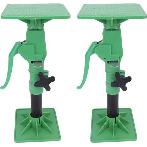 Poteau de Support réglable en acier au carbone, 2 pièces, cric télescopique de 11.8 à 23.2 pouces pour l'installation d'armoires, levage de cloisons sèches (1/5)