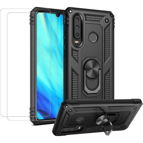 Coque - - Huawei P30 Lite - 360° Rotation - Verre Trempé - Protection 2 en 1 (1/4)