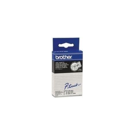 Brother Schriftbandkassette TC101 12mmx7,7m laminiert sw auf fl (1/5)