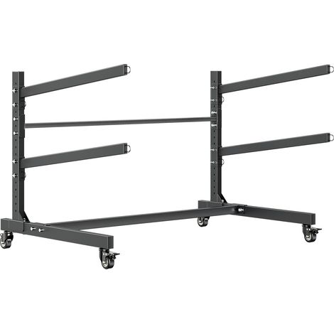 Mophorn Freistehendes Aufbewahrungsregal für 2 Kajaks, Kanus, Surfbretter oder Paddleboards, Ständer mit Rollen und Feststellfunktion für Innen- und Außenbereiche, Verstellbarer Halter bis 80 kg (1/5)