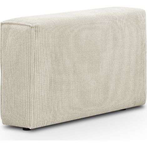 Accoudoir droit pour canapé modulable en velours côtelé beige - Harper Mod (1/3)