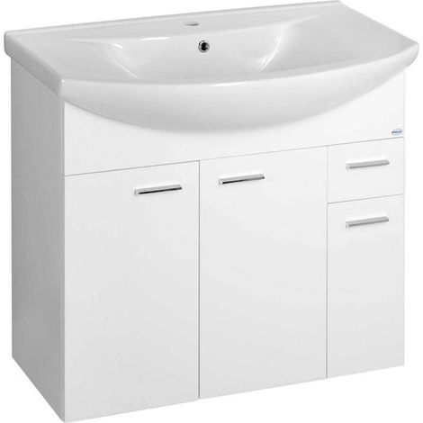 Aqualine Zoja - Mueble de lavabo 83x74x34 cm, blanco 51083A (1/5)