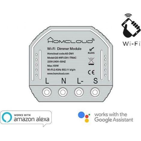 Homcloud Modulo Dimmer Wi-Fi Intelligente Da Inserire Nella Scatola Elettrica 503