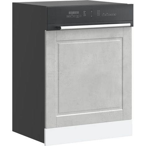 Dishwasher Panel Porto Concrete Grey 60x1.5x57 cm Engineered Wood vidaXL