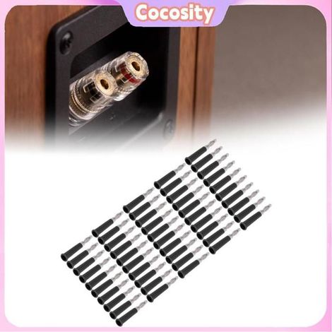 Fiche banane haut-parleur - COCOSITY - 50 pcs - 4 mm - ABS & alliage de zinc - Rouge/Noir (1/5)