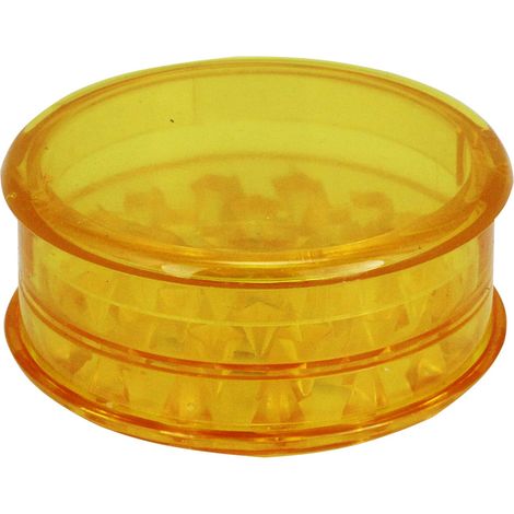 Broyeur en plastique de 60 mm, ensemble de trois pièces avec boîte de rangement. Couleur au choix (jaune). (1/5)