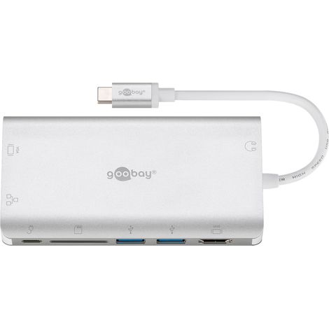Goobay 49850 hub de interfaz USB Tipo C 5000 Mbit/s Plata