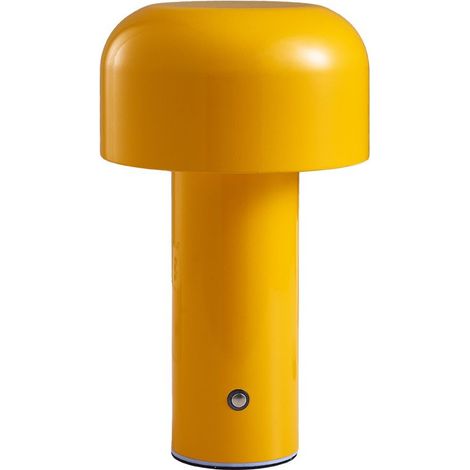 Lampe de bureau champignon, veilleuse, lampe décorative portable sans fil tactile rechargeable USB, lampe de chevet, lampe de bureau, 1 pièce (jaune) (1/5)