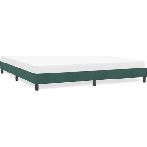 Cadre de lit sans matelas-Structure de lit vert foncé 180x220 cm velours (1/5)