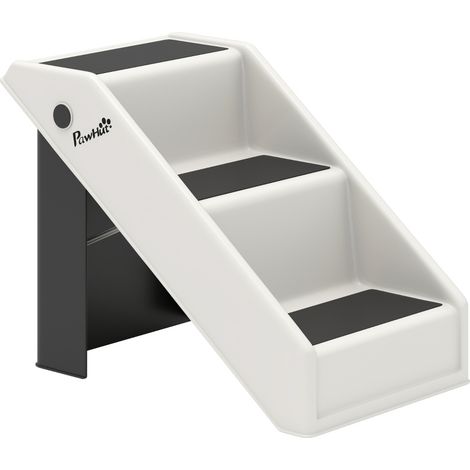 Faltbare 3-stufige Hundetreppe 36,5 cm cremeweiß für Bett, Sofa und Auto MODENUIT (1/4)