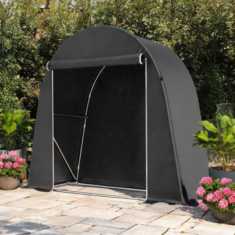 Abri de jardin portable 245 x 120 x 200 cm avec porte enroulable (1/5)