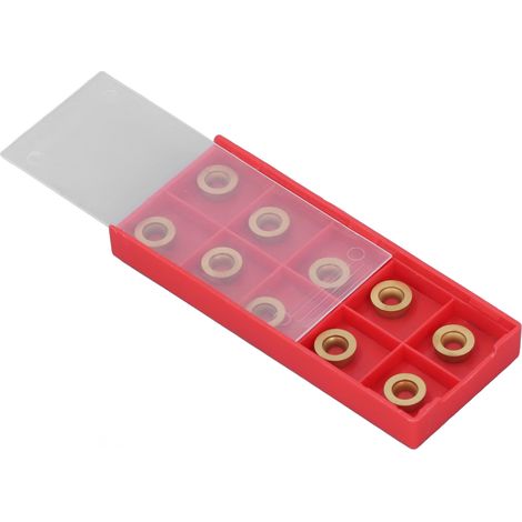 10 pièces plaquettes de tournage carbure pour tour fraiseuse CNC, kit d'outils de coupe RPMT1003 (1/5)