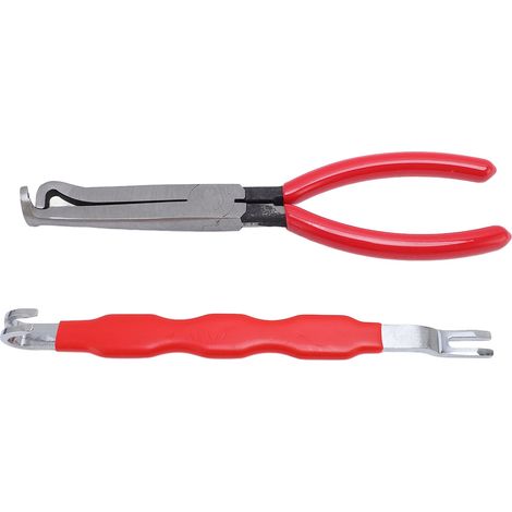 Outil de retrait de connecteurs de fils (2 pièces) : pince de déconnexion et de séparation des bornes électriques pour la réparation des bouchons de conduite de carburant automobile (1/5)