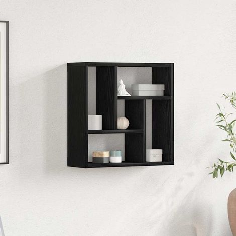 vidaXL Étagère murale chêne noir 45x16x45 cm bois d'ingénierie (1/5)