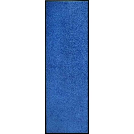 vidaXL Doormat Washable Blue 60x180 cm