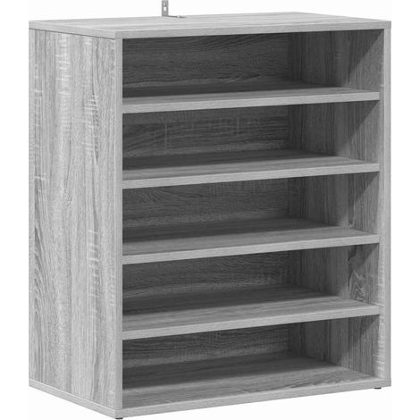 Scarpiera Mobile per scarpe Grigio Sonoma 60x35x70 cm in Legno Multistrato (1/5)