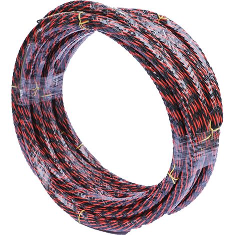 Passe-fil électrique tête plate large diamètre flexible 3 brins tire-câble pour électricien 20 mètres 65.6 pieds (1/5)