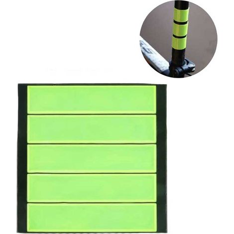 Strisce rifrangenti fluorescenti adesive giallo fluo catarifrangenti segnale luminoso per auto moto scale interruttori prese 5 pezzi